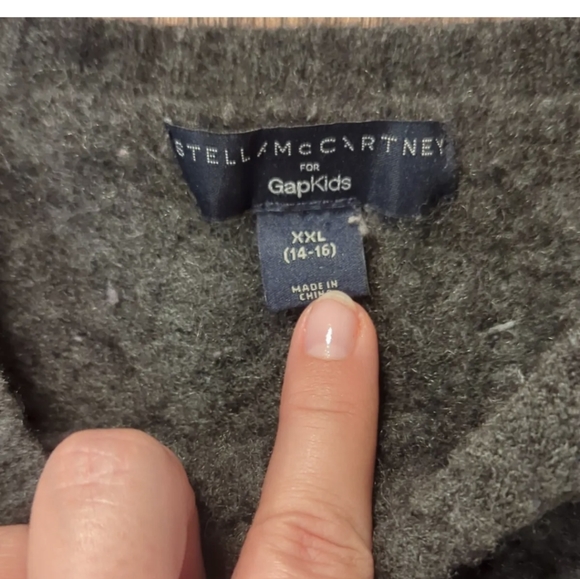 Stella McCartney For Gap Kids Gray Cheetah Cashmere Blend Sweater XXL (14-16). - Picture 7 of 16